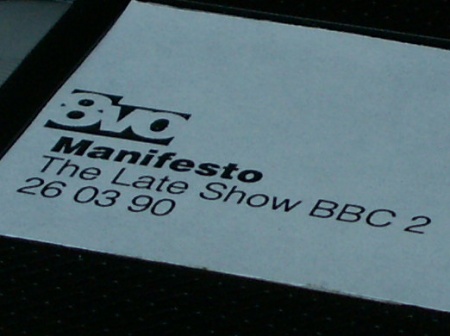 The Late Show on 8vo Design; official 8vo VHS cassette