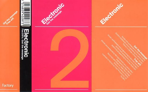 Electronic - Fac 287c Get The Message; cassette inlay