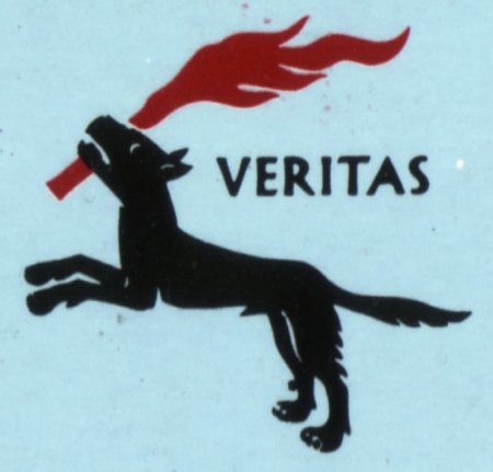 FAC 33 Ceremony; front cover detail showing 'Veritas' logo