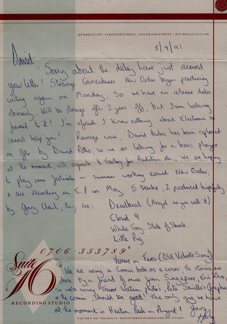 Letter from Hooky c. 1991