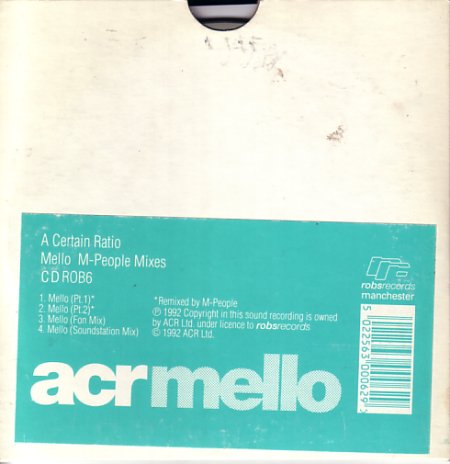 CD ROB6 Mello (M-People Mixes); front cover detail