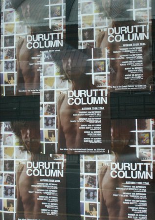 The Durutti Column - Live at Bridgewater Hall, Manchester, Thursday 16 September 2004; tour posters on display outside the venue