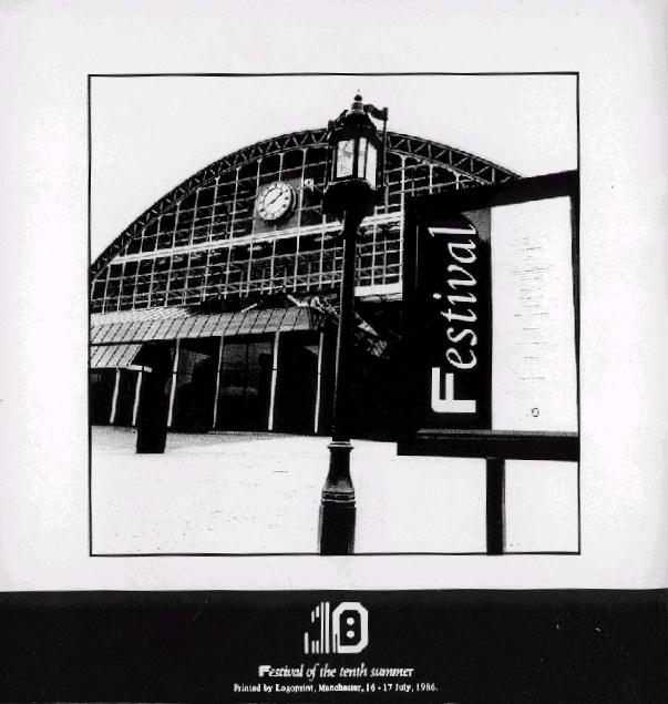FAC 151 Festival of the Tenth Summer - back cover of brochure showing the G-Mex Centre