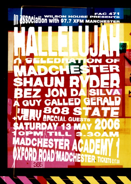 FAC 471 - A Celebration of Madchester, Manchester Academy 1, Saturday 13 May 2006; flyer detail [front]