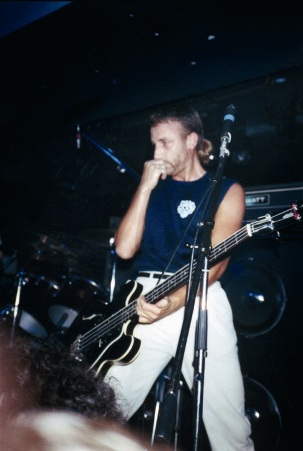 New Order live at FAC 51 The Hacienda 1983-85 - Hooky; [photo credit: Tim Sinclair]