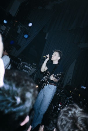 New Order live at Salford University - Bernard Sumner; [photo credit: Tim Sinclair]