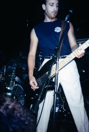 New Order live at FAC 51 The Hacienda 1983-85 - Hooky; [photo credit: Tim Sinclair]