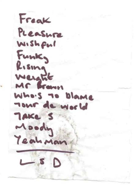 Northside live at Moho, Manchester, 18 December 2007; setlist