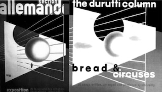 The sleeve for The Durutti Column's Bread and Circuses alongside original source material by Herbert Bauer